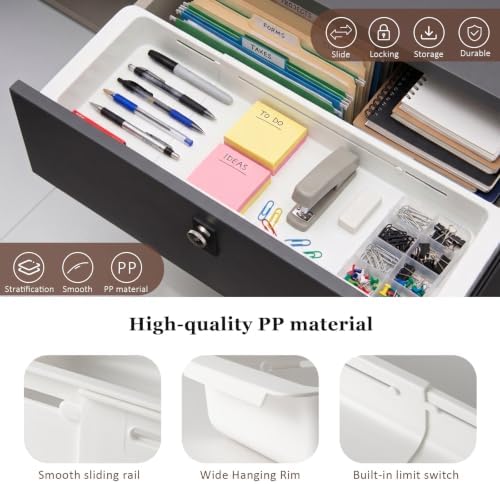 Deep Drawer Organizer, Adjustable Drawer Organizer, Suitable for Kitchens, Cosmetics, Daily Necessities, Barbecue Tools, Durable Plastic Material, Sliding Design, Convenient Storage.(Large* 2) - Image 7