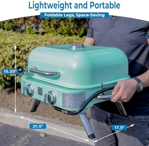 Kenmore 2-Burner Portable Tabletop Retro Gas Grill - Image 2