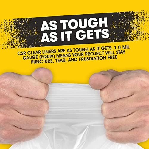 Aluf Plastics 12-16 Gallon 1 MIL (eq) Clear Heavy Duty Garbage Bags - 22" x 31" - Pack of 2000 - For Industrial, Recycling, Storage, & Outdoor - Image 4