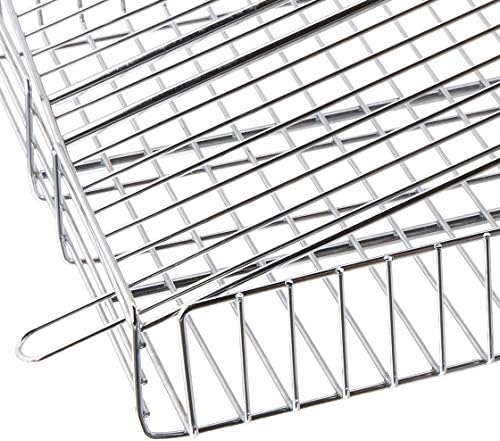 Outset Rosewood Handle Grill Basket, Fish and Vegetable Grill Basket, Chrome - Image 3