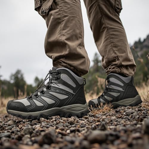 NORTIV 8 Men's Ankle High Waterproof Hiking Boots - Image 2