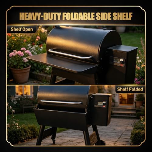 QuliMetal Folding Front Shelf for Traeger Pro 780,Ironwood 885 - Image 4