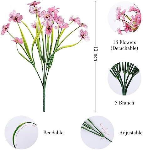AGIRL Artificial Flowers Outdoor UV Resistant Fake Plant Garden Patio Decor - Image 2