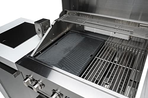 Mont Alpi MAGR Dual Sided Heavy Duty Cast Iron Reversible Griddle Grill Pan Plate - Flat & Ridged Surface - Fits Any MABi805 & MABi400 Built-in and MAi805 MAi400 & MA-957 Outdoor Kitchen Island Grill - Image 6