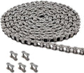 #41 Roller Chain 10 Feet for Gate Openers, Carbon Steel Operator Chain Replacement for Extension Automatic Sliding Gate Opener, Garage Hanger Door, Includes 5 Connecting Links by luxlead