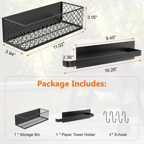 Ormeli 1 Pack Magnetic Storage Bin for Traeger with Paper Towel Holder - Image 3