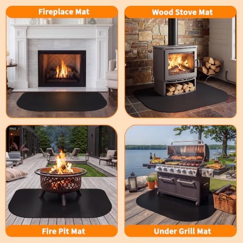 48 inch Fireproof Fireplace Mat, Under Grill Mats for Outdoor Grill Patio - Image 4