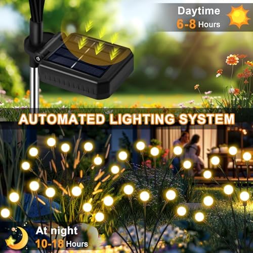 NBQQ Solar Garden Lights Outdoor, 2 Pack Swaying Light Waterproof - Image 6