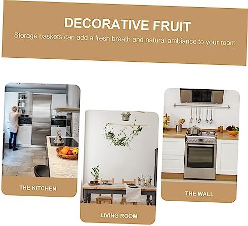 Outanaya Imitation Rattan Woven Basket Decorative Storage Basket for Home Kitchen and Outdoor Picnics Lightweight Multipurpose Design Rustic Style for Organizing - Image 5