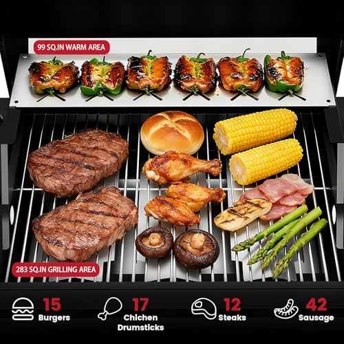 3-Burner Propane Gas Grill, 30000 BTU Outdoor Stainless Steel BBQ - Image 3
