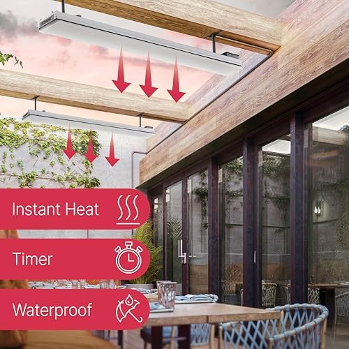 Dimplex DLW Wall/Ceiling Radiant Patio Heater - 3200W - White, 240V - Image 3