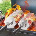 Rolling Grilling Basket, 2 PCS 304 Stainless Steel BBQ Grill Baskets by penobon