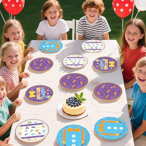 60Pcs English Teacher Paper Plates 7" Heavy Duty Paper Plates - Image 5
