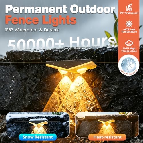 Outdoor Fence Lights Plug in, 50FT RGBIC LED Fence Lights, App & Remote Control, 100 Scene Modes, IP67 Waterproof Outdoor Lights for Backyard, Patio, Deck - Brighter Than Solar Lights - Image 6