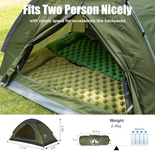 Night Cat Backpacking Tent for One 1 to 2 Persons Lightweight Waterproof Camping Hiking Tent for Adults Kids Scouts Easy Setup Single Layer 2.2x1.2m - Image 3