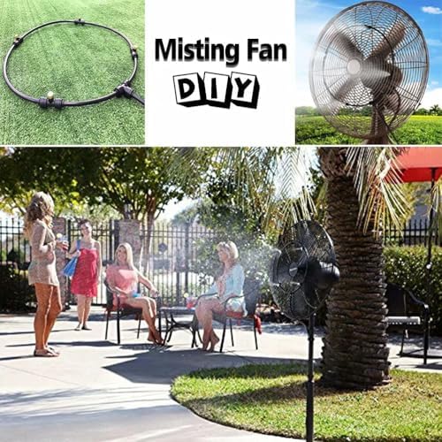 LANDGARDEN Outdoor Misting Cooling System, 100FT Mister Line+26 Brass Misting Nozzles,DIY Easy-Assemble.Water Mist Kit for Garden Porch Greenhouse Umbrella Canopy Fan - Image 3