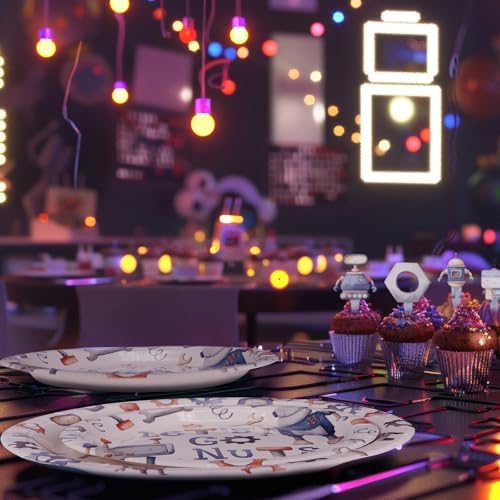 Robot Party Decorations - Robot Party Plates and Napkins for Kids Birthday Party, Serves 40 Guests - Image 5