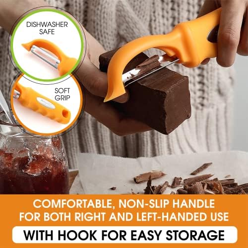 Spring Chef Swivel Potato Peeler with Soft Grip Handle, Set of 2, Mango - Image 3