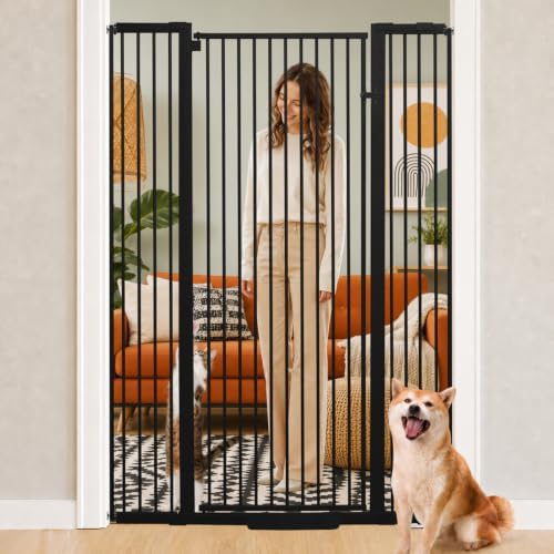 YZHDUXIU 55" Extra Tall Cat Gate, 29.92"-43" Extra Wide Adjustable Gate by Yzhduxiu