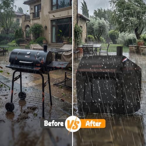 Grill Cover for Royal-Gourme-t CC1624 Barrel Charcoal BBQ Grill Covers - Image 7