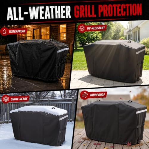 Utheer 600D Grill Cover for Weber Slate 28" Rust-Resistant Griddle 3401060 - Image 4