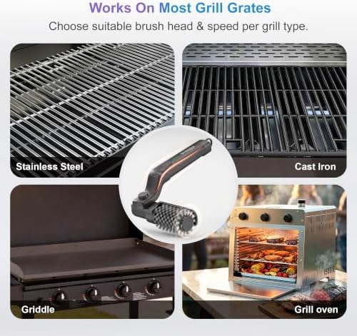 Electric Grill Brush, 20kg High Torque Grill Cleaner with 3 Speed Modes - Image 5