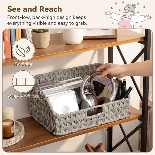 GRANNY SAYS Wicker Baskets for Organizing, Large Waterproof Wicker Basket - Image 4