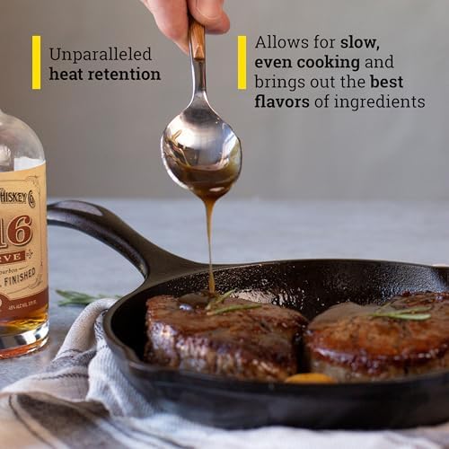 Lodge Chef Collection 8 Inch Pre-Seasoned Cast Iron Skillet, Perfect Sear - Image 4