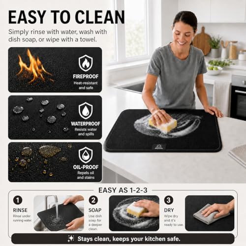 24 x 18 Inch Heat Resistant Mats for Countertop and Tabletop Grill - Image 4