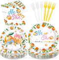 96 Pcs Little Cutie Gender Reveal Party Decorations, Serves 24 by Greencian