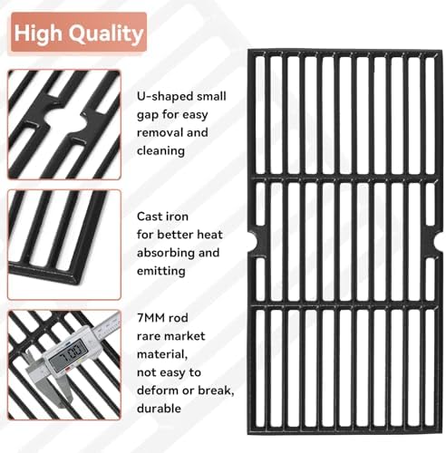 15202029 Cast Iron Grill Grates for Oklahoma Joe's Longhorn Combo, 2 Pack - Image 3