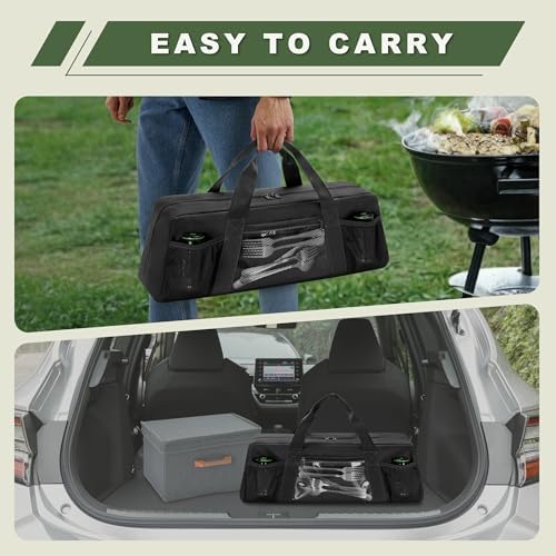 HODRANT Grill Tool Storage Bag with Pockets for Barbecue Tool up to 22" - Image 6