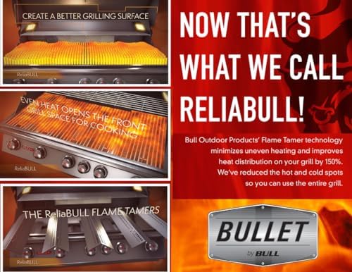 Bullet by Bull Stainless Steel Outdoor Kitchen Set - Built-In Liquid Propane Grill, Perfect for Entertaining -BBQ Kitchen Isl& Bundle - Includes 4 Burner Grill, Double Access Door & Side Burner - Image 5