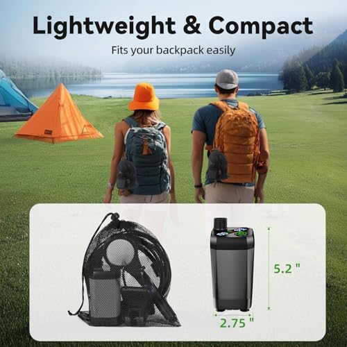 InkTrail Portable Camping Shower with Heater,6000mAh Rechargeable - Image 5