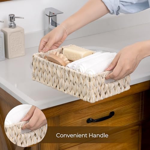 GRANNY SAYS Wicker Baskets for Organizing, Shallow Storage Bins, 2-Pack - Image 7