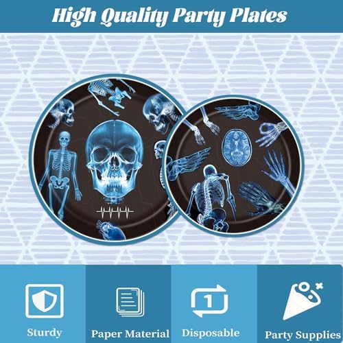 Radiology X Ray Party Tableware Decorations Plates Napkins 96PCS - Image 4