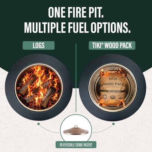 TIKI Patio 25-Inch Smokeless Outdoor Wood Burning Fire Pit with Cover - Image 5