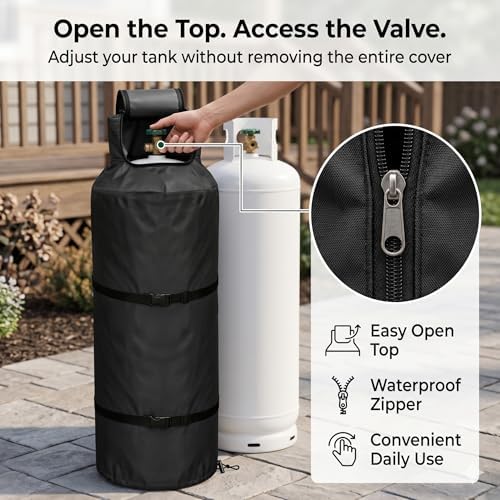 100 lb Propane Tank Cover Waterproof RV Patio Garage Heavy-Duty Tank Guard - Image 6