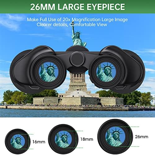 20x50 High Powered Binoculars for Adults, Waterproof Compact Binoculars with Low Light Vision for Bird Watching Hunting Camping Travel Cruise Hiking Sports Stargazing, Christmas Birthday Gifts for Men - Image 6
