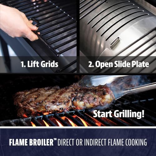 Pit Boss 440 Mahogany Series Wood Pellet Grill & Smoker with Flame Broiler and LED Digital Controller, 518-Sq. In. Cooking Space, 180°F to 500°F Temperature Range, 5 lb. Pellet Hopper, Brown - Image 5