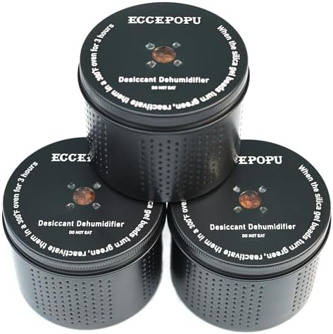Gun Safe Dehumidifier, Silica Gel Desiccant Canister(3 Units) by ECCEPOPU