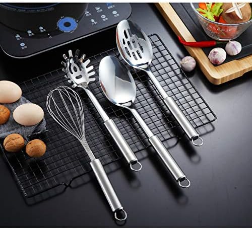 Berglander Cooking Utensil Set 12 Piece Stainless Steel Kitchen Tool Set, Include Cooking Spoon, Spatula, Whisk, Cooking Tong and etc (12 Pieces) - Image 6