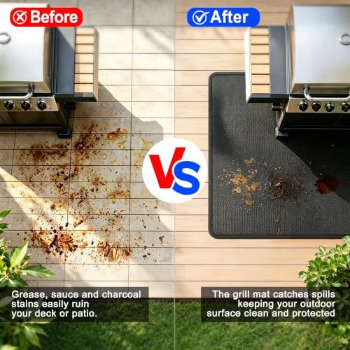 65×39 inch Under Grill Mats for Outdoor Grill,Fire Resistant Mat - Image 2