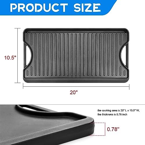 GGC Cast Iron Reversible Griddle - Image 2
