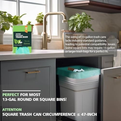 13 Gallon Trash Bags，AYOTEE 13-15 Gallon Tall Kitchen Garbage Bags - Image 2