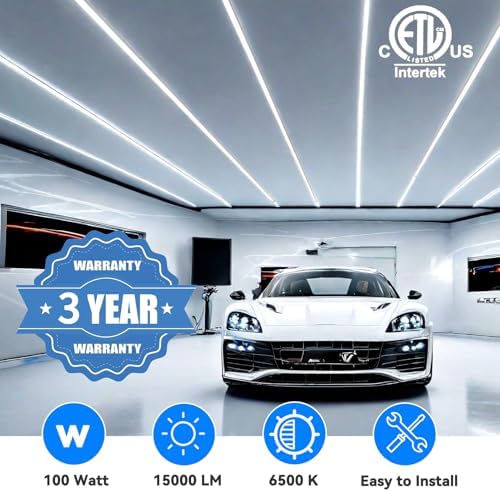SHOPLED 8FT Led Shop Light 100W 15000LM 6500K Linkable Shop Light - Image 2