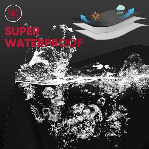 Turtle Life Round BBQ Grill Cover, 18inch Heavy Duty Durable Waterproof Rip Resistant UV Resistant Charcoal Kettle Grill Cover, Dia25 x33 H, Black - Image 4