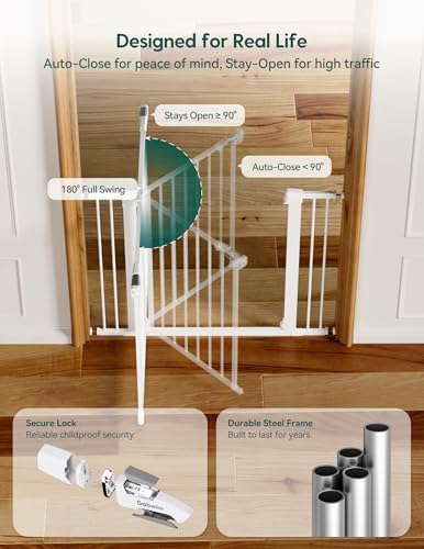 Babelio 36 in Extra Tall Baby Gate for Stairs No Drilling, PressGuard - Image 6