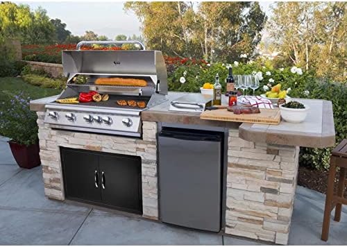 Stanbroil 36" x 21" Double Access Door for Outdoor Kitchen, Black Steel - Image 7