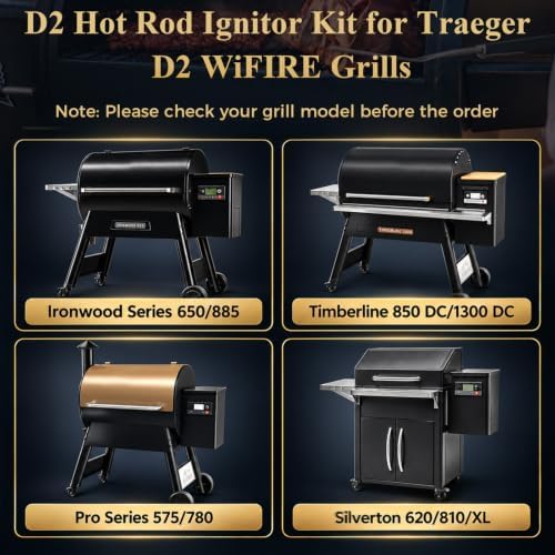 QuliMetal 2PCS D2 Hot Rod Igniter Replacement for Traeger, 80W 20V - Image 3